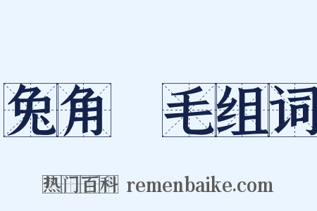 兔角龜毛组词是什么意思的图片